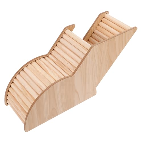 Toddmomy Holz Hamster Versteck Hütte Sicheres und Tunnelspielzeug für Kleine Haustiere Meerschweinchen und Zwerghamster für Käfige mit Klettermöglichkeiten von Toddmomy