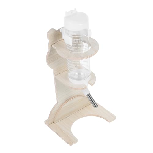 Toddmomy Hamster Wasserspender Holzständer Wasserflasche Halter für Kleine Nager Kleintier Trinkflasche aus Langlebigem Holz Minimalistisches Design für Hamster und Kleine Haustiere von Toddmomy