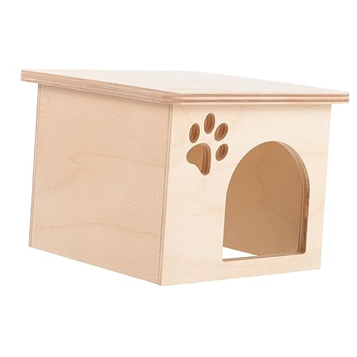 Toddmomy Hamsterhaus Aus Holz Widerstandsfähiges Versteck Für Käfighamster Hamsterheim Für Kleinen Nager Dekoratives Und Funktionales Holzspielzeug Für Hamster Sicher von Toddmomy