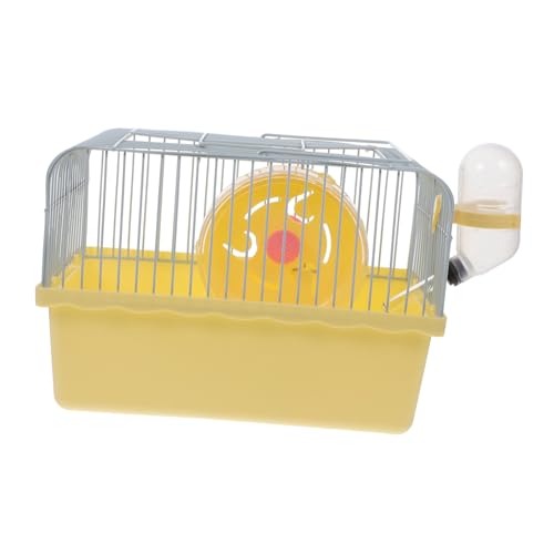 Toddmomy Hamsterkäfig Hamster transportbox Hamster zubehör Hamsterstall Chinchilla Käfig Reisen Träger Tragbare Transportbox für Hamster Tragbarer Transportkäfig für Hamster Abs Yellow von Toddmomy
