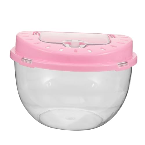 Toddmomy Tragbarer Hamsterkäfig aus Robustem Kunststoff Transportkäfig für Kleine Haustiere mit Design Hamster Tragebox für Reisen und Outdoor Aktivitäten von Toddmomy