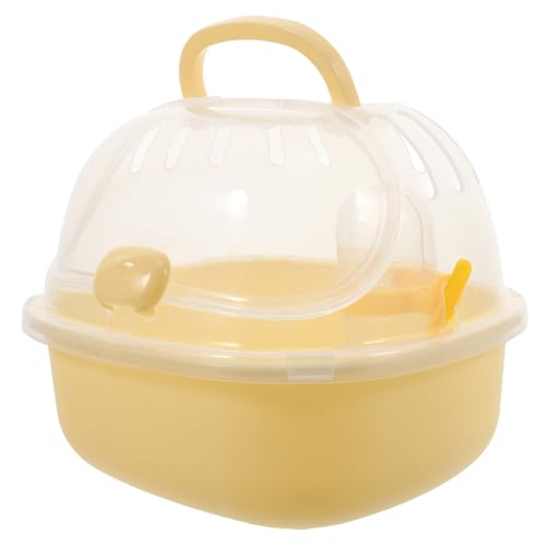 Toddmomy Hamsterkäfig Tragbarer Hamster-reisetransporter Tragbare Transportbox Für Hamster Mäusekäfig Rattenträger Hamster-tragekäfig Tragbarer Hamster-reisekäfig Pp Yellow von Toddmomy