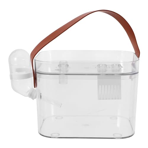 Toddmomy Hamsterkäfig Tragbarer Käfig Haustierträger Hamsterträger Kleintiertrage Hamster Käfig mit Belüftung Transportbox für Hamster Hamster-Reisekäfig Kleintiertransporter Mäusekäfig Abs von Toddmomy