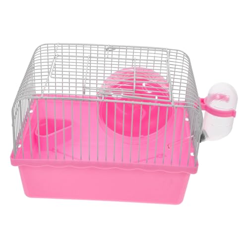 Toddmomy Hamsterkäfig hamsterzubehör Hamster transportbox Chinchillakäfig transportkäfig Träger Multifunktional klein Tragbare Transportbox für Hamster Tragbarer Hamster-Reisekäfig Abs Rosa von Toddmomy