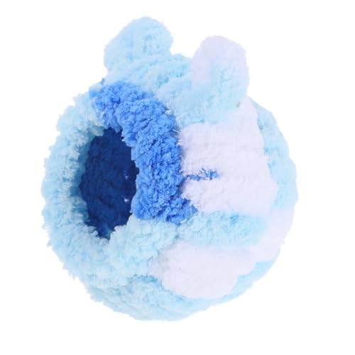 Toddmomy Hamsternest Aus Gewebtem Samt Frettchen Bett Hamsterhaus Hasensachen Meerschweinchenhaus Für Meerschweinchenkäfige Igel Zubehör Chinchilla Hängematte Blue Plüsch von Toddmomy