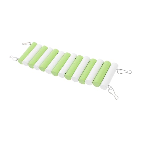 Toddmomy Hamsterspielzeug Hamster Holz holzbrücke für Nagetiere Chinchilla nager Hamster-Hängebrücke hölzern Light Green von Toddmomy