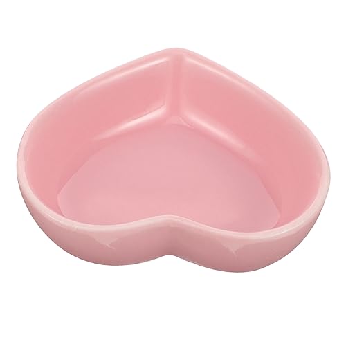 Toddmomy Haushalt Keramik Schüssel für Kleintiere Herzförmiger Hamsternapf für Hamster Meerschweinchen und Andere Nager zu Reinigen Vielseitig für Futter von Toddmomy