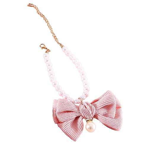 Toddmomy Haustier Fliege Halsband Mit Perle Für Welpen Hunde Und Kätzchen Entzückendes Katzenhalsband Katzenzubehör Verschleißfestes Katzenhalsband Katzenbedarf Zartes von Toddmomy
