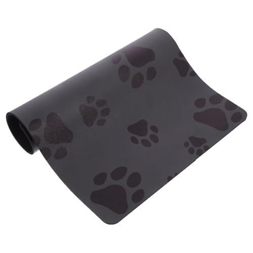 Toddmomy Haustier Futtermatte rutschfeste Und wasserdichte Futterunterlage Für Katzen Zu Reinigen Stilvolles Pfotenmuster Vielseitig Einsetzbar Für Futter von Toddmomy