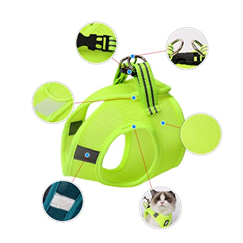 Toddmomy Haustier Geschirr Haustiergurte Haustierbedarf Welpe Gürtel Katze und katzenhalsband Katzen katzenhalsbänder keilriemen Katzengeschirr Brustgurt für Haustiere Green von Toddmomy