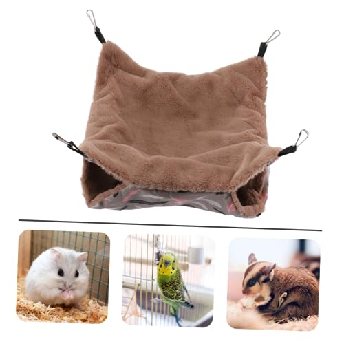 Toddmomy Haustier Hängematte aus Plüsch Winterliches Warmes Hängendes Bett für Hamster für Käfige mit Aufhängehaken für Kleine Wie Ratten und Frettchen von Toddmomy