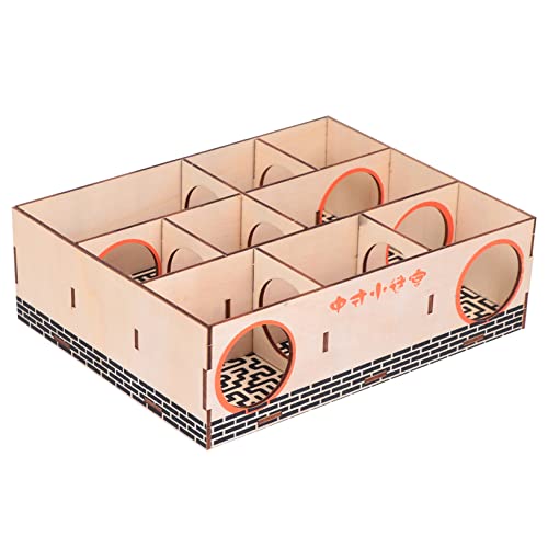 Toddmomy Haustier -Labyrinthspielzeug Hamster gehege hamstergehege Toys for small Animals für Hamster klein Puzzlematte Hamster Tunnel Versteck lustiges Hamsterspielzeug hölzern von Toddmomy