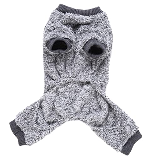Toddmomy Haustier-Pyjama Bequemes Welpenkostüm Dekorative Welpenkleidung Entzückender Welpenpyjama Dekoratives Welpenkleid Welpenkostüm Für Zu Hause Fußhund Kostüm Polyester Baumwolle Grey von Toddmomy