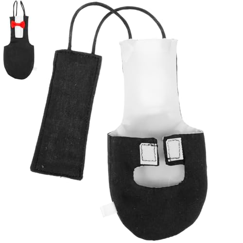 Toddmomy Haustier-Vogel-Kleidung Vogelwindeln groß Vogelkäfig Papageienkäfig Papageienkleidung Haustier-Vogel-Cosplay-Anzug Papagei Windel Fluganzug Vogelkostüm-Accessoire Baumwolle Black von Toddmomy