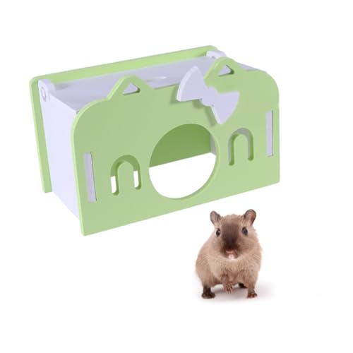 Toddmomy Haustier schlafhaus Spielset-Zubehör das Grün nager Spielzeug kleintierspielzeug Hamster zubehör Hamsterbett Rattenhäuser hölzern der schlafendes Nest Hamsterhaus Bambus von Toddmomy