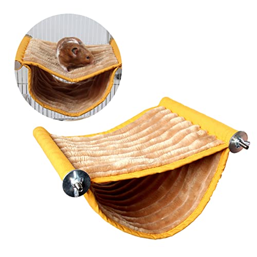 Toddmomy Komfortable Haustier-schlafhängematte Doppel-etagenbett Nest Für Hamster Gemütliches Schlafbett Luxusmaterial Orange/groß von Toddmomy