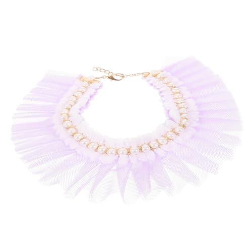 Toddmomy Adorables Spitzenhalsband Für Katzen Verstellbares Dekoratives Katzenhalsband Mit Eleganter Spitze Und Perlen Für Fotoshootings Sanfte Verlängerung von Toddmomy