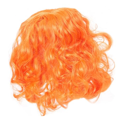 Toddmomy Haustierperücke für Hunde und Katzen Lockiges Haar Accessoire Orange für Partys und Festivals Wiederverwendbar und Robust Perfektes für von Toddmomy