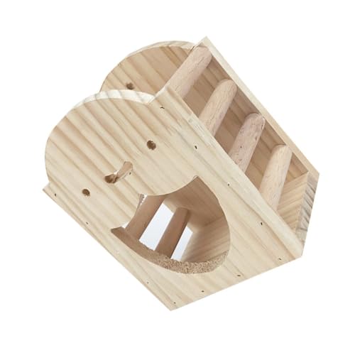 Toddmomy Holz Futternapf für Meerschweinchen und Kaninchen Hängender Futterspender für Kleintiere Sauberer Futterhalter Praktische Heuraufe für Nager Khaki Platzsparend und Ordentlich von Toddmomy