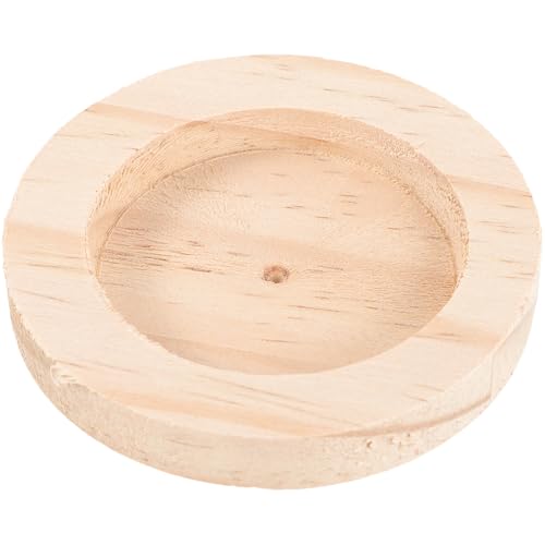 Toddmomy Holz Futterstation für Hamster und Chinchillas rutschfeste Schüssel aus Langlebigem Holz für Sichere Fütterung und Wasserversorgung für Kleine Haustiere von Toddmomy