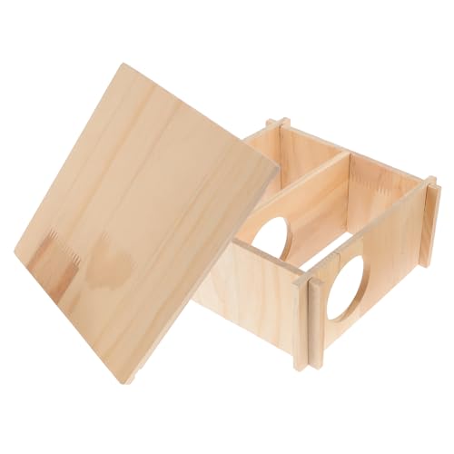 Toddmomy Holz Hamster Versteckhaus Hamster Ruheplatz Für Kleintiere Als Käfigdekor Für Meerschweinchen Gemütliches Nest Für Innenräume Und Langlebig von Toddmomy