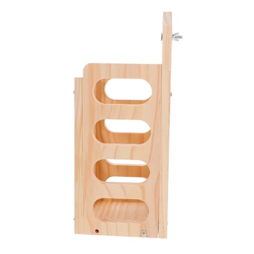 Toddmomy Holz Heuraufe für Kaninchen und Kleine Haustiere Offenes Design Stabile Befestigung im Käfig Futtersparender Heudispenser für Meerschweinchen und Chinchillas Praktischer Heuhalter von Toddmomy