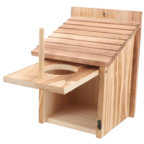 Toddmomy Holz Vogelfütterer für Kleine Hängendes Vogelhaus aus Naturholz Dekorativer Nistkasten für Garten und Terrasse Langlebig Toddmomy Holz Vogelfütterer für Kleine Hängendes Vogelhaus aus Naturholz Dekorativer Nistkasten für Garten und Terrasse Langlebig von Toddmomy