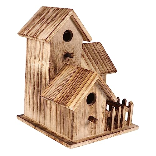 Toddmomy Holz Vogelhaus Kreatives Vogel Nest Aus Holz Für Gartenverzierung Handgefertigtes Vogelhäuschen Für Kleine Und Haustiere Langlebig Und Kunstvolles von Toddmomy