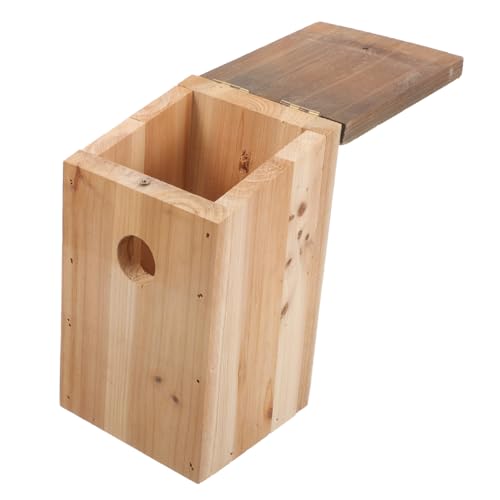 Toddmomy Holz Vogelhaus Für Außenbereich Natürlicher Nistkasten Aus Solidem Holz Mit Glatter Oberfläche Für Vögel Nistgelegenheit Für Ihren Garten von Toddmomy