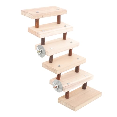Toddmomy Holzleiter für Kleintiere Kletterspielzeug für Hamster Chinchillas und Mäuse Strapazierfähig und Leicht zu Reinigen für Käfigzubehör und Unterhaltung von Toddmomy