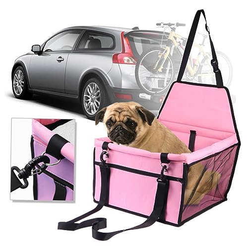 Toddmomy Haustier-autobett Mit Mesh-seitendesign Hunde-autositzträger Atmungsaktiv Und Sichere Reisetasche Für Hunde Mit Leine von Toddmomy