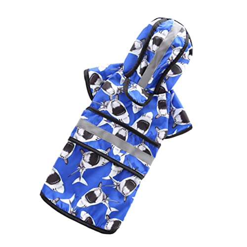 Toddmomy Hund Regenmantel Regenmäntel für Hunde Hundeschermaschinen Hundekleidung hunderegenmantel mit bauchschutz Dog Costume Haustierponcho Outdoor-Poncho für Haustiere Polyester Blue von Toddmomy