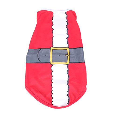 Toddmomy Hund Welpe Tank-Top-Bluse Partykleidung für Haustiere Weihnachtsmann-Kostüm Kleider Haustierkleidung Haustiermantel Haustier-Partykostüm Optional rot von Toddmomy