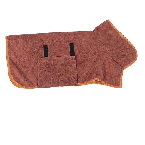 Toddmomy Hundebademantel Für Bad Wasserabsorbierender Haustiermantel Mikrofaser Duschmantel Für Bequem Für Kleine Und Mittelgroße Kaffeefarbe von Toddmomy