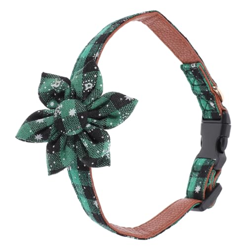 Toddmomy Hundehalsband Weihnachtshalsbänder für Katzen Kragen Weihnachtshund Weihnachten einfach Festliche Hundehalsbänder für Haustiere Haustierhalsband mit Schnalle Stoff Grün von Toddmomy