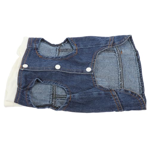 Toddmomy Hundekleidung Denim mit Strickmütze für Herbst Cowboyweste für Weiß Modisches Design für Chihuahua und Bulldogge Toddmomy Hundekleidung Denim mit Strickmütze für Herbst Cowboyweste für Weiß Modisches Design für Chihuahua und Bulldogge von Toddmomy