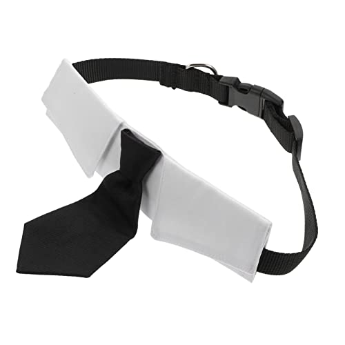 Toddmomy Hundekragen des britischen Stils Verstellbares Haustierhalsband Hundehalsbänder gepolstert groß binden Name Haustierkrawatte pet Dress up Krawatte Hund Krawatte Baumwolle Black von Toddmomy
