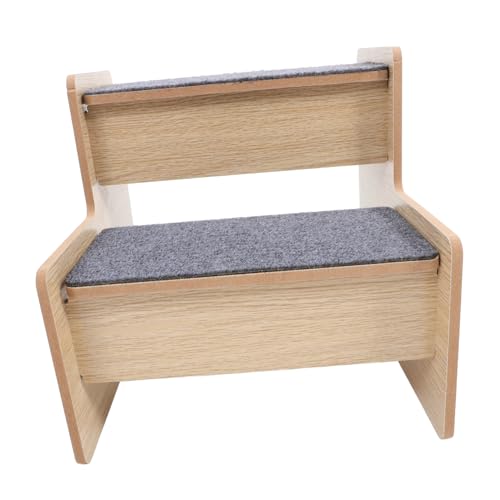 Toddmomy Hundetreppe aus Holz für Kleine Hunde und Katzen Sichere und Stabile Haustiertreppe für Sofas und Betten für Ältere Tiere rutschfest und Leicht zu Reinigen von Toddmomy
