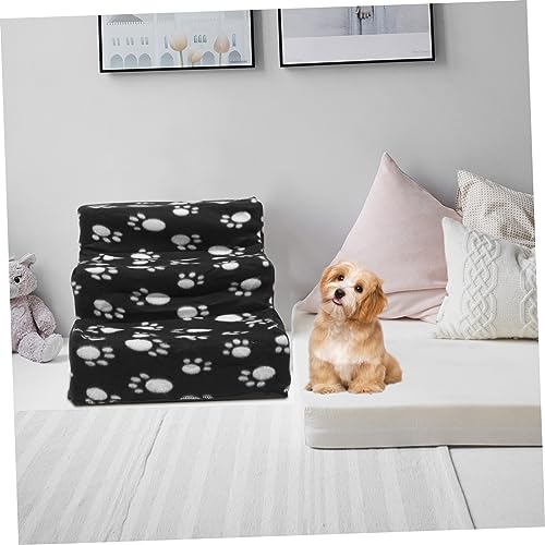Toddmomy Hundetreppe für Kleine Hunde und Katzen rutschfeste Haustiertreppe mit Stabilem Rahmen Kompakt und Gelenkschonende Kletterhilfe für Sofa Bett und Auto Einfache und Platzsparend von Toddmomy