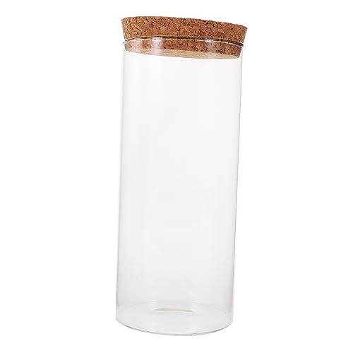 Toddmomy Hydrokultur Terrarium Transparenter Pflanzenhalter mit Korkdeckel für Moos und Sukkulenten Dekoratives Pflanzgefäß für Wohnzimmer und Höhe von Toddmomy