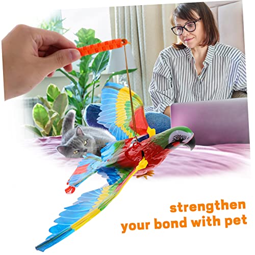 Toddmomy Interaktives Katzenspielzeug Vogel Simulation mit Licht und Musik Fliegender Fake Bird Cat Toy für Indoor Lustiges Katzenfitnessspielzeug für Bewegung und Beschäftigung von Toddmomy