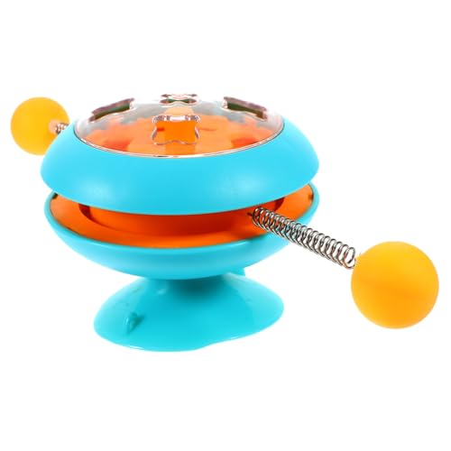 Toddmomy Interaktives Katzenspielzeug mit Drehbarem Turntable und Katzenminze Langlebiger Mix Rotierender Spielball für Spielspaß und bei Katzen für Katzenhalter von Toddmomy