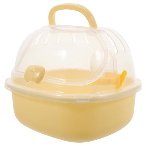 Toddmomy Käfig Zum Mitnehmen Hamsterkäfig Hamsterreisen Mit Käfig Transportieren Transportkäfig Für Kleine Haustiere Mäusekäfig Kleiner Haustierkäfig Hamster Tragetasche Hamsterfall Gelb Pp von Toddmomy