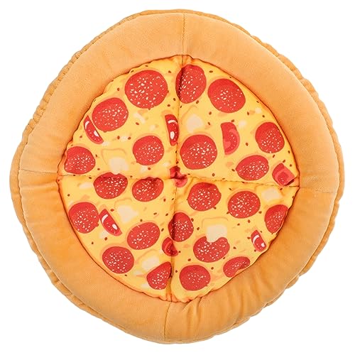 Toddmomy Katzenbett in Pizza-Form Kuscheliges Spielzeug Für Katzen Und Hunde Bequemes Haustierbett Für Drinnen Waschbar Duftendes Spielzeug Für Entspannung Und Spiel von Toddmomy