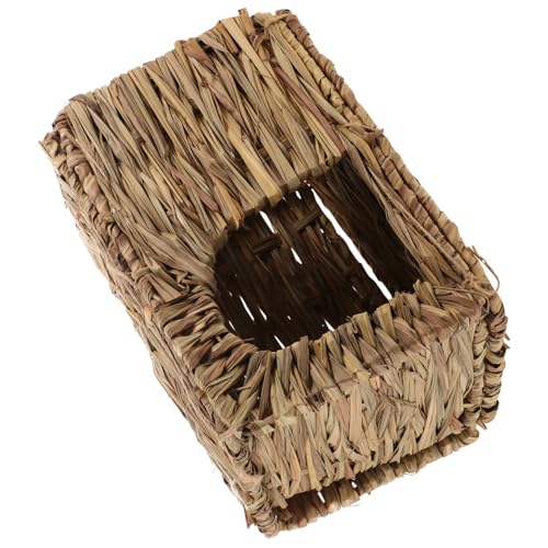 Toddmomy Kaninchenhaus aus Strohgeflecht Handgefertigtes Nest für Kleine Haustiere Wie Hamster und Vielseitig Einsetzbar Schlaf und Spielplatz von Toddmomy