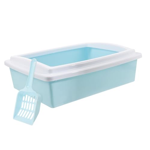 Toddmomy Kasten Katzentoilette Wurf Katzenschaufel Katzentonne Tablett halb katzenstreu katzentoillette Katzen streue litterbox katzensand trashcan kätzchentoilette Mülleimer pp Sky-Blue Toddmomy Kasten Katzentoilette Wurf Katzenschaufel Katzentonne Tablett halb katzenstreu katzentoillette Katzen streue litterbox katzensand trashcan kätzchentoilette Mülleimer pp Sky-Blue von Toddmomy
