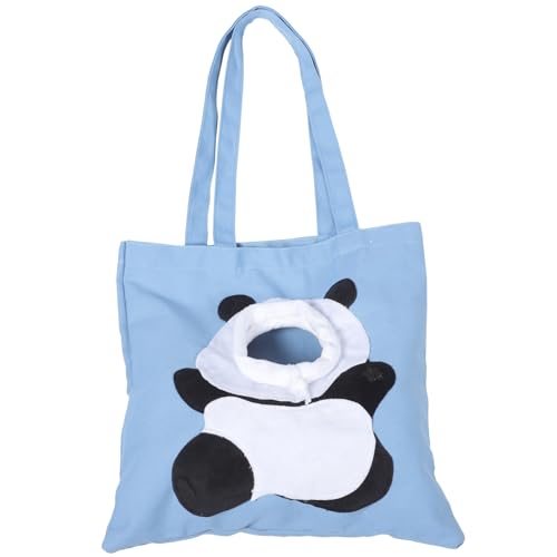 Toddmomy Katzen Tragetasche Panda Form Atmungsaktive Haustier Transporttasche Faltbare Segeltuchtasche für Katzen mit Verstellbarem Schultergurt für Reisen und Unterwegs von Toddmomy