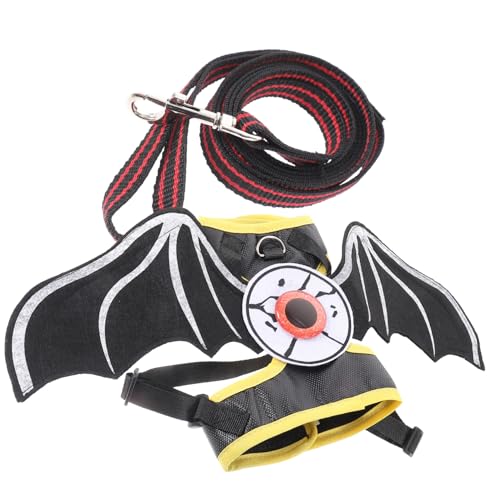 Toddmomy Katzengeschirr Halloween mit Fledermausflügeln Kleines Haustier Geschirr und Leine Verstellbar Leicht Hautfreundlich für Training und Kleiner Katzen und Tiere Toddmomy Katzengeschirr Halloween mit Fledermausflügeln Kleines Haustier Geschirr und Leine Verstellbar Leicht Hautfreundlich für Training und Kleiner Katzen und Tiere von Toddmomy