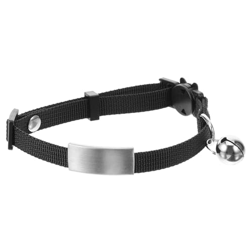 Toddmomy Katzenhalsband Mit Namensschild Verstellbar Kleines Katzenhalsband Schwarzes Design Für Kleine Sicheres Haustier Zubehör Id Für Haustiere von Toddmomy