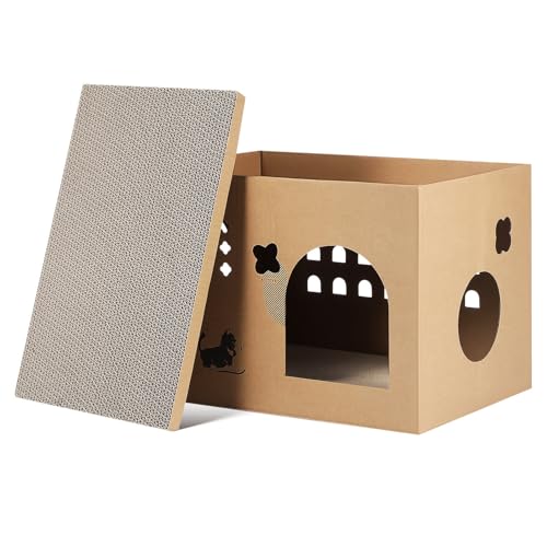 Toddmomy Kratzbrett Für Katzen Katzenpappe Katzenhaus Mit Kratzunterlage Katzenkratzbett Katzenkratzlounge Abnehmbare Katzenkratzbox Für Hauskatzen Toddmomy Kratzbrett Für Katzen Katzenpappe Katzenhaus Mit Kratzunterlage Katzenkratzbett Katzenkratzlounge Abnehmbare Katzenkratzbox Für Hauskatzen von Toddmomy
